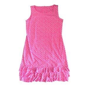 Pink Heart Pattern Sleeveless Dress Lulu B Valentine’s Day Sz S